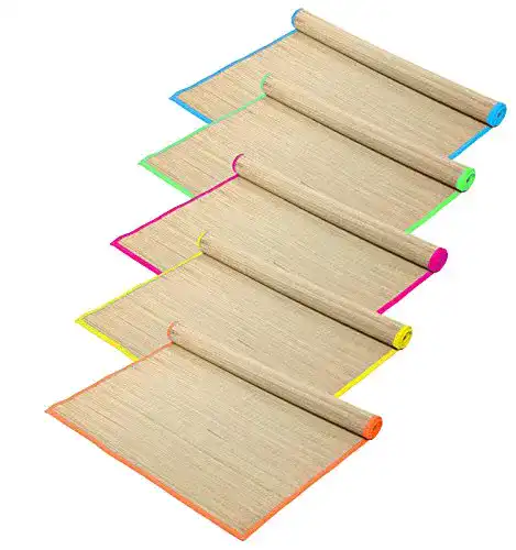 Stranddecke HAC24 5er-Pack Strohmatten für Strand und Camping