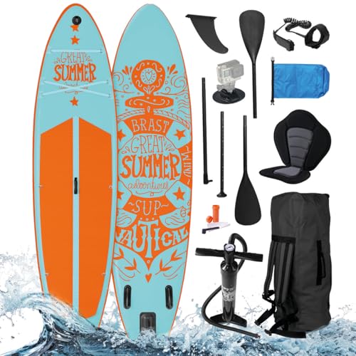 Brast SUP Board Summer Aufblasbares Stand Up Paddle Set mit Zubehör