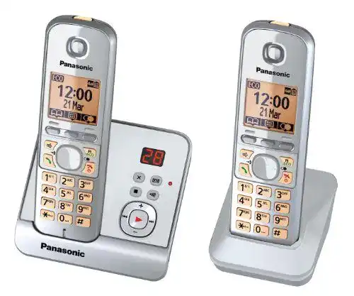 Schnurloses Telefon-Duo Panasonic KX-TG6722GS in Perlsilber