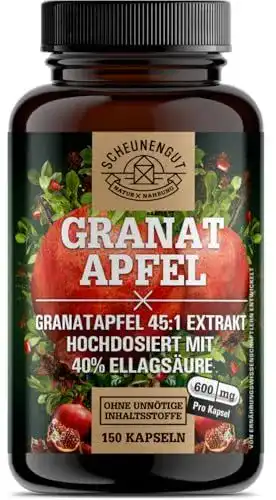 Granatapfel Kapseln Scheunengut 2400 mg Tagesdosis mit 40% Ellagsäure