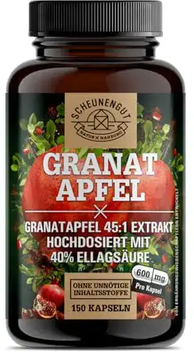 Granatapfel Kapseln Scheunengut 2400 mg Tagesdosis mit 40% Ellagsäure
