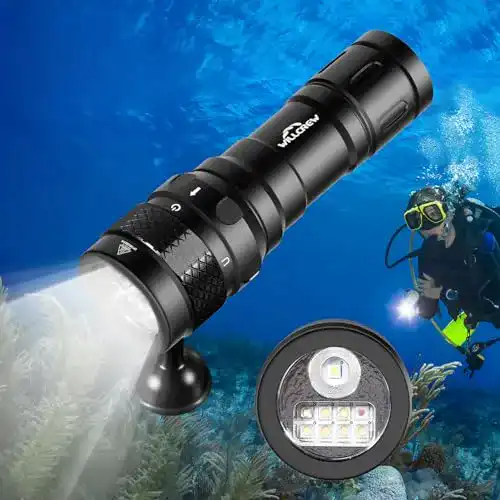 Tauchlampe Willcrew DX70 mit 3000 Lumen für Unterwasserfotografie