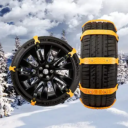 Dedc Universal-Schneeketten für Reifenbreite 165 – 285 mm, 10 Stück