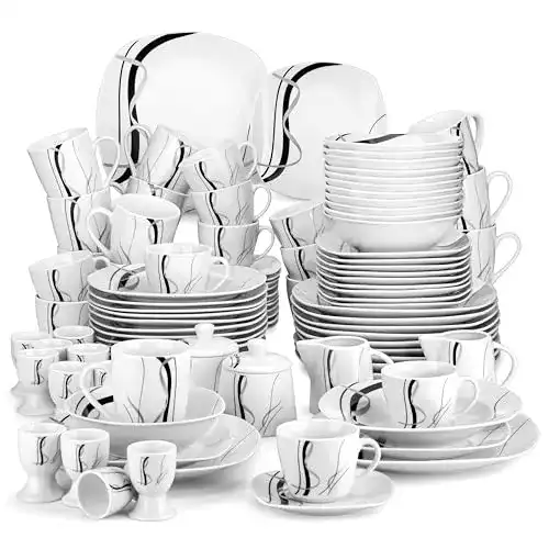 VEWEET Porzellan Tafelservice Fiona 100-teilig Set