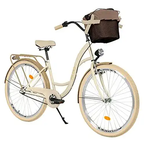 Hollandrad Milord Bikes 28 Zoll 3-Gang in Creme und Braun