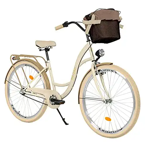 Hollandrad Milord Bikes 28 Zoll 3-Gang in Creme und Braun