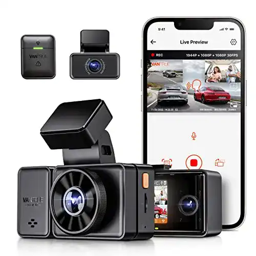 Dashcam Vantrue E3 3-Linsen 2.7K mit 5GHz WLAN