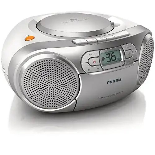 Philips AZ127/12 CD-Radio – Tragbare CD-Soundmaschine mit Kassettendeck