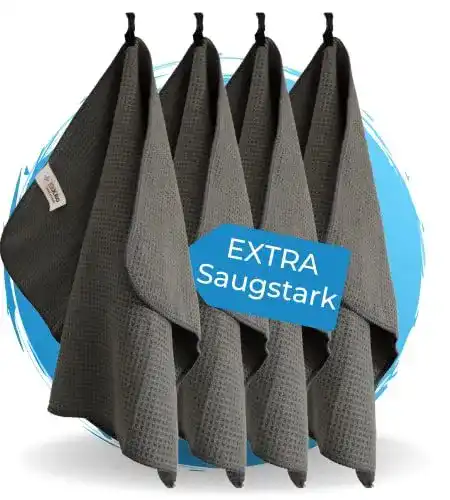 Geschirrtücher EliXito Ultra Saugstark und Streifenfrei, 4 Stück