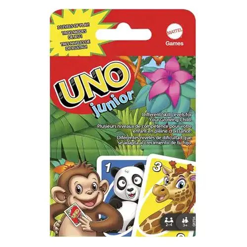 Uno Mattel Games Junior Kartenspiel für Kinder ab 3 Jahren