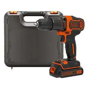 Black+Decker Akkuschrauber 18V 2-Gang mit Akku und Ladegerät