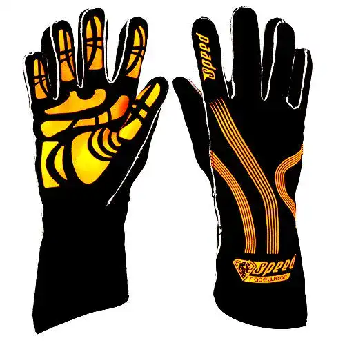 Karthandschuhe Speed Racewear Adelaide G-1 in schwarz/neonorange