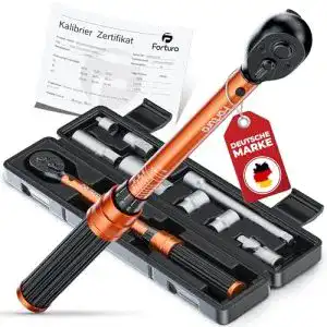 Drehmomentschlüssel 3/8 Zoll von Fortura 5-60 Nm mit Adaptern