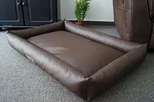 Hundebett aus Kunstleder von Hundebettenmanufaktur Wendbares Hundesofa