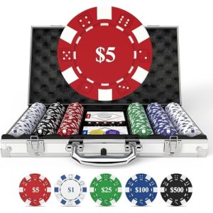 Heitok Pokerkoffer Set mit 300 professionellen 11,5g Pokerchips