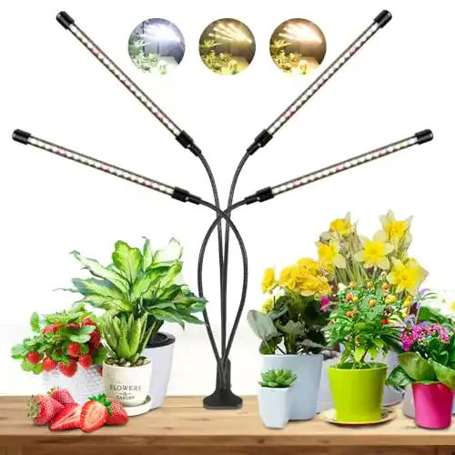 Wolezek Pflanzenlampe LED mit 80 LEDs und Timer für Zimmerpflanzen