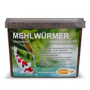 Mehlwürmer Pondovit Premiumsnack für Kois, 2,4 l
