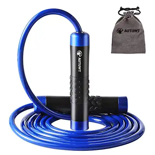 Schweres Springseil Autuwt mit Aluminium Griff und 1LB Gewicht