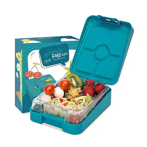 Brotdose für Kinder schmatzfatz Easy mit Fächern, bunt, unterteilt