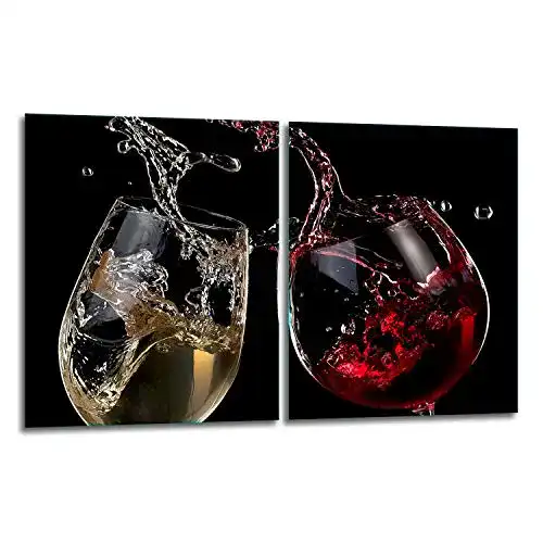 Herdabdeckplatten Set 2x40x52 cm aus Glas für Ceranfeld