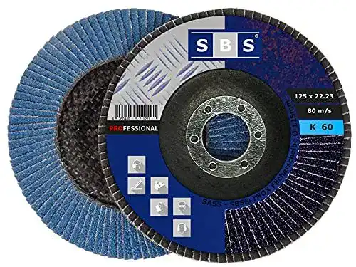 Fächerscheiben 125 mm von SBS, Korn 60 für Winkelschleifer
