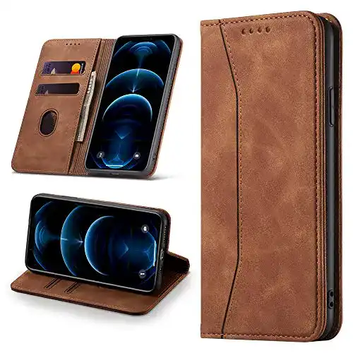 iPhone 12 Lederhülle von Leaisan – Premium Handytasche