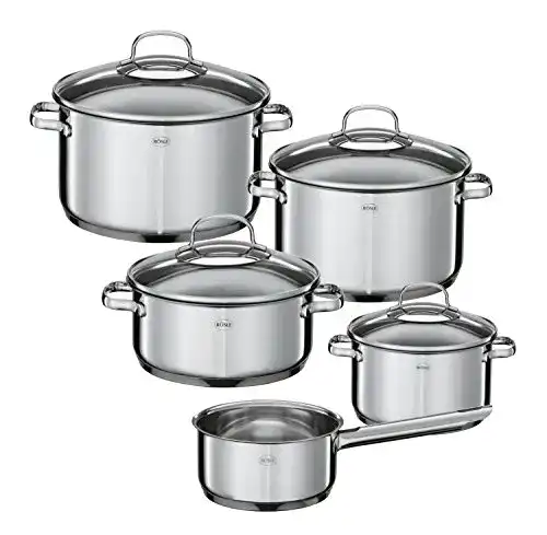 Rösle Elegance Topfset 5-teilig aus Edelstahl 18/10 mit polierter Oberfläche