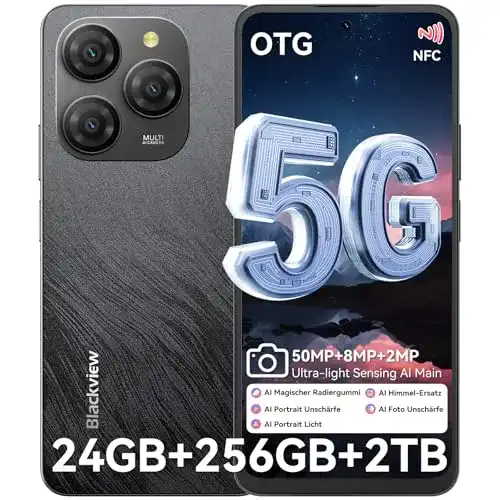 Blackview Shark 9 Smartphone 5G mit 24GB RAM und 256GB Speicher