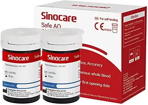 Glukose-Teststreifen Sinocare für Blutzuckermessung, 50 Stück