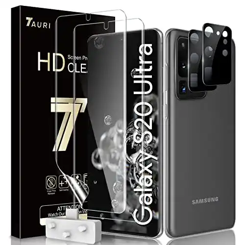 Samsung Galaxy S20 Ultra Panzerglas und Schutzfolie von Tauri