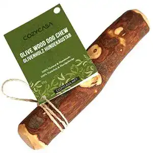 CozyCasa Olivenholz-Kaustab für Hunde Holzspielzeug für kleine Hunde