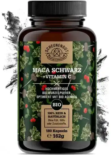 Maca-Kapseln Scheunengut Bio Maca Schwarz, 750 mg pro Kapsel