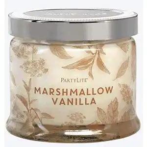 Partylite Duftkerze mit 3 Dochten und Kerzenhalter aus Glas