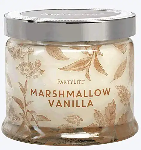 Partylite Duftkerze mit 3 Dochten und Kerzenhalter aus Glas