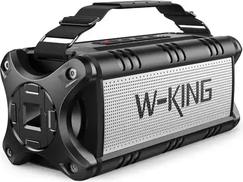W-King tragbarer Bluetooth-Lautsprecher mit 90 W Leistung und IPX6 Wasserdichtigkeit