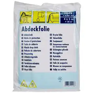Abdeckfolie Color Expert 20m² transparente Abdeckplane 4x5m