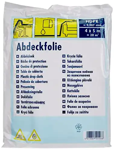 Abdeckfolie Color Expert 20m² transparente Abdeckplane 4x5m