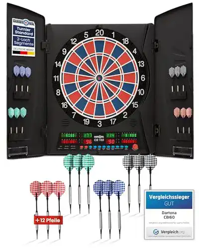 Elektronische Dartscheibe Dartona CB160 für bis zu 16 Spieler