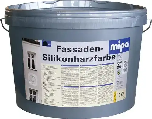 Mipa Silikonharzfarbe für Fassaden, 10 Liter, weiß