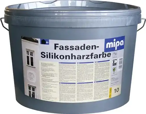 Mipa Silikonharzfarbe für Fassaden, 10 Liter, weiß