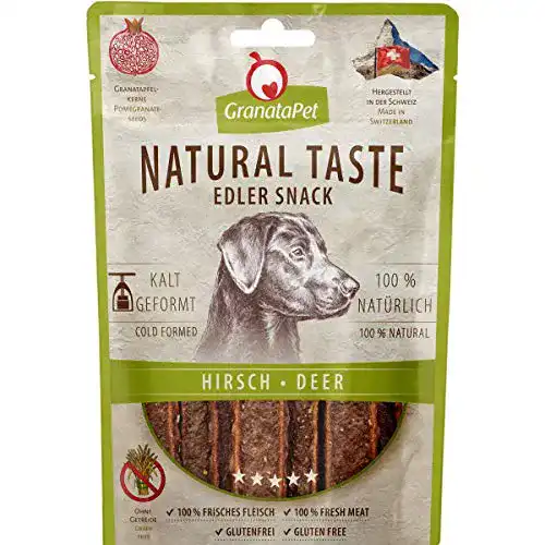Hundeleckerlies GranataPet Natural Taste Hirsch 90 g
