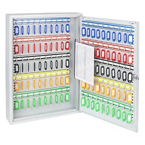 Schlüsselschrank HMF 135100-07 mit 100 verstellbaren Hakenleisten