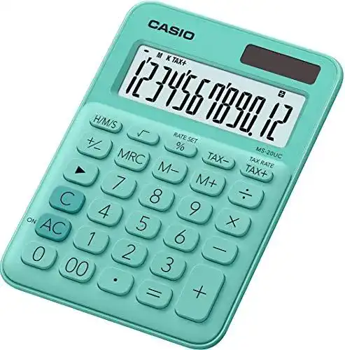 Casio Tischrechner MS-20UC-GN mit 12-stelligem Display