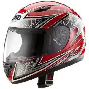 Integralhelm für Kinder Protectwear Motorradhelm rot SA03