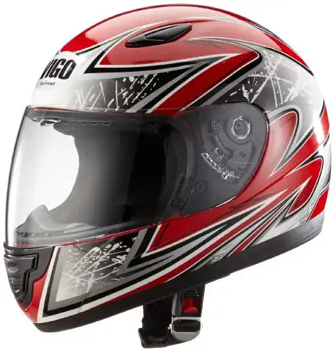 Integralhelm für Kinder Protectwear Motorradhelm rot SA03
