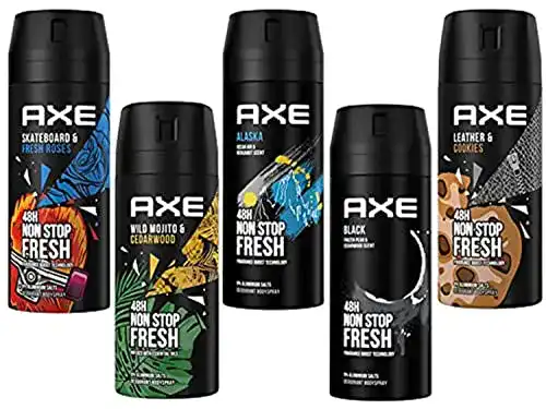 Axe Bodyspray Set mit 5 x 150 ml – Verschiedene Duftrichtungen