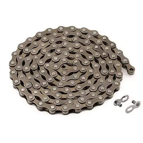 Zonkie Single-Speed Fahrradkette 1/2 x 1/8 Zoll mit 116 Gliedern