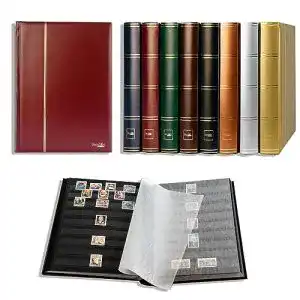 Briefmarkenalbum Prophila Collection mit 60 schwarzen Seiten