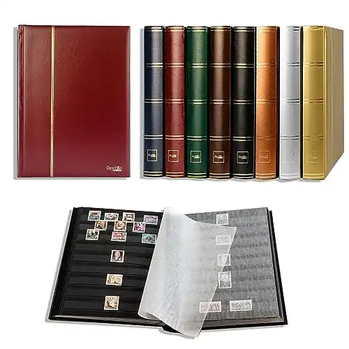 Briefmarkenalbum Prophila Collection mit 60 schwarzen Seiten