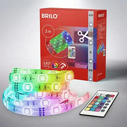 Briloner LED-Strip 3m – Dimmbares, selbstklebendes LED Band